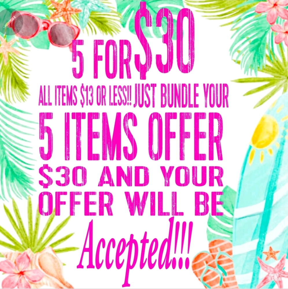 5 For $30